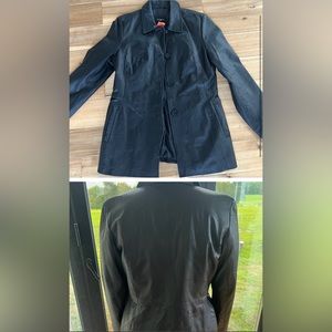 Black leather jacket